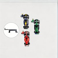 4pcs Sturdy Car Dolls Collectibles Stand Wall-Mounted Vertical Display Stand For Lego Figurine Home Decoration