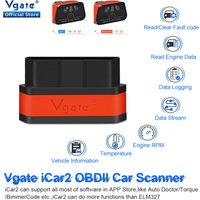 Vgate ICar2 Auto-Diagnosegerät Bluetooth WiFi OBD2 ELM327 V2.2 Scanner Codeleser Diagnose-Tool Verlängerungskabel ODB 2 Auto-Werkzeug