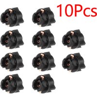 Auforalter 10Pcs T5 V2 Twist Socket T5 PC74 Instrument Panel Cluster Replacement Socket Lamp Holder