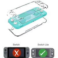 DATA FROG Transparent Protective Crystal Shell Case for Switch Lite Console | Hard PC Clear Cover Shockproof Protection