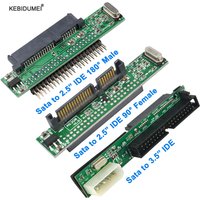 Sata to IDE Adapter 2.5 Sata Female to 3.5 IDE Male Converter 40 PIN Port 1.5Gbs 2.5 to 3.5 IDE Support ATA 133 100 HDD CD DVD