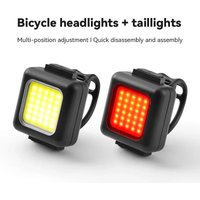 Cycling Bicycle Front Rear Light Set Bike USB Charge Headlight Light MTB Waterproof COB LED Warning Cycling Light