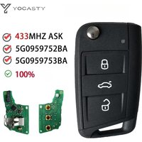YOCASTY 5G0959753BA Original For VW Golf 7 For Skoda Octavia A7 434MHz MQB48 Remote Car Key Fob 5G0959752BA