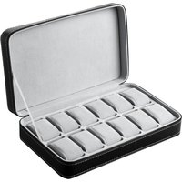 Uhren-Organizer-Box mit 12/10/6 Fächern, Reiseetui mit Reißverschluss, luxuriöse Uhren-Aufbewahrungsbox aus PU-Leder, Display-Halter für die Uhrensammlung