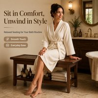 Waterproof Mold-proof Shower Bench Anti-Slip Sturdy Adults SPA Relaxing Bath Stool Multi-functional Shoe Changing Stool Cabinet