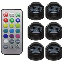 Remote Control LED Car Interior Ambient Light Wireless Adhesive Colorful Auto Roof Foot Atmosphere Lamp Decoration 13 Colors