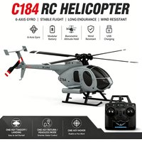 4-Channel C184 Rc Helicopter With 2.4g Optical Flow Positioning Six-Axis Gyroscope 12-Minute Flight Time Remote Control Toy