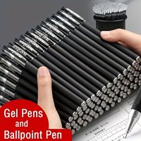 12pcs Frosted Neutral Pen Set School Supplies Black Ink Color 0.5Mm Ballpoint Pen Kawaii Pen Student School Office Stationery