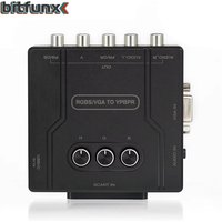 Bitfunx RGBS VGA to YPBPR Component Converter SCART to YPBPR YCBCR For Retro Game Consoles Nintendo64 PS1 PS2 Dreamcast