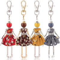 Keychain Cute Women Bag Pendant Car Key Chain Charm Handmade Flower Accessories Birthday Christmas Gift Wholesale
