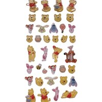 Disney Winnie Pooh Bear Eeyore Cartoon 3D Jelly Patch Diy Sticker Accessories for Girls Phone Cases Children's Toys Cup Stickers