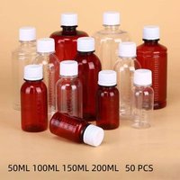 30pcs 60ML 100ML 150ML 200ML 250 ml Transparent Brown Plastic Empty Bottle Soup Pill Powder Cosmetic Container pot