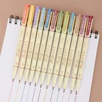 New Colorful Metal Pen Tip Calligraphy Brush Hook Soft Painting Pen Waterproof For Student Children Stationery School Supplies
