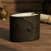 Fashion Solid Color Cash Wrap Wallet Multifunction Lightweight Money Holder Leather With Clasp Pocket Wallet Festive