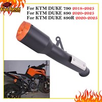 Motorcycle Exhaust Escape System Stainless Steel/CNC Muffler With Middle Link Pipe Slip On For KTM DUKE 790 890 890R 2018 - 2025