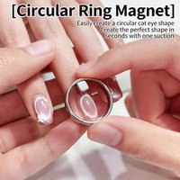 Circular Cat Eye Nail Magnet for Strong Magnetic Effect - Gel Polish Guide Tool DIY Nail Helper for Manicure Design