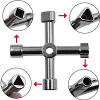 4 Way Multifunction Cross Switch Square Key Wrench Alloy Universal Triangle For Elevator Electrical Cupboard Box Train Cabinet