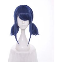 Blue Double Ponytails Straight Cosplay Wig Halloween Heat Resistant Synthetic Hair Ladybug