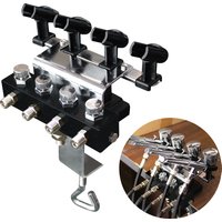 OPHIR Airbrush Holders with 1/8 & 1/8 Splitter for 4pcs of Gravity Airbrush for Model Paint Hobby Craft Cake Painting AC121
