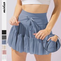 High Waist Safety Pants for Women's Skirt Spring Summer New Style Pleated Short Skirt Anti-Light Walking Sexy Girl