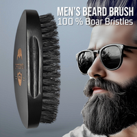 Gracemen Black Beard Brush - Wooden Handle Men's Facial Cleaning Brush Soft 100% Boar Bristles Hair Shaving Brushes
