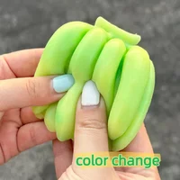 Color-changing banana fidget toy temperature-sensitiv squeezable anxiety stress-relieving toy soft rubber anxiety relief gifts
