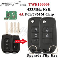 Modified Flip Car Remote Key 4A 433MHz For Dacia Renault Sandero Logan Lodgy Dokker Clio4 Master3 Trafic Duster Vauxhall Vivaro