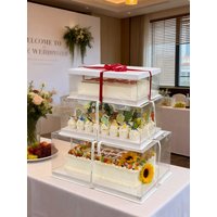 Extra Large Rectangular Transparent Cake Box 16 Inch 22 Inch 28 Inch Graduation Opening Ceremony Celebration Paper Cup Cake Box