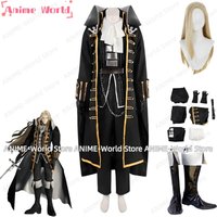 《Custom Size》Anime Game Dhampir Alucard Cosplay Costume Battle Suits Outfit Halloween Christmas Wig Shoes