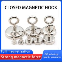 F8~F60 Strong Neodymium Magnet Pot Fishing Salvage Magnet Neodymium Round Strong Magnetic Hook Sucker Magnet Searcher