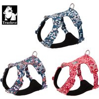 Truelove Pet Harness Pure Cotton Floral Print Detachable Chest Strap Suitable For Large Medium and Small Dogs TLH6283