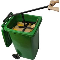Manual Trash Compactor Tool Heavy Duty Sturdy Iron Compacting Trash Can Tool, Efficient Touchless Trash Bin Compactor