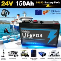 18650 Lithium-Akkupack 24V 150 Amperestunden wiederaufladbare Solarbatterie für Elektrofahrzeuge + 25,2 Volt 2 Ampere Ladegerät, geeignet für Unkrautbekämpfungsmaschinen als Zusatzbatterie