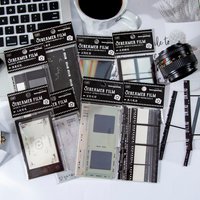 10Pcs Flow Film Series Decorative Sticker Vintage Handbook Material Cards Scrapbooking Material Label Diary Journal Planner