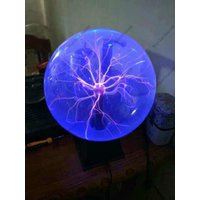 20 Inch Plasma Ball Lightning Lamp Touch Sensitive Electrostatic Glow Ball for Party Science Decor Red Blue Light