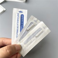 100pcs Microblading Needles Tebori Blades Tattoo Needles 0.25mm Manual Eyebrow Blades For 3D Embroidery Manual Tattoo Pen Gun