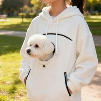 Ręcznie robiona bluza dla zwierząt z dzianiny bouclé w kolorze szmaragdowym – miękka bluza dla psa i kota z kieszenią, przytulny alternatywny nosidełko dla chihuahua