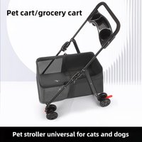 Pet Strollers Pet out trolley can be separated from dog cat cart Integrated light and foldable Pet Products