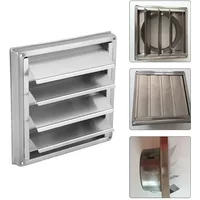 100/125/150mm Stainless Steel Air Vent Duct Grill Wall Square Tumble Air Outlet Dryer Extractor Ventilation Cover Fan Outlet