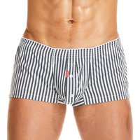 SEOBEAN Men's Boxer Shorts Striped Pajamas Shorts U convex Pockets with Buttons Men Underwear Loungewear Boxershorts