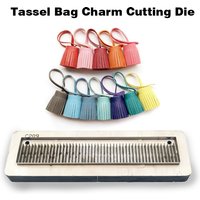 C209 Long Tassel Leather Cutting Mold Handmade Leather Goods DIY Bag Keychain Trim Tool Wooden Steel Knife
