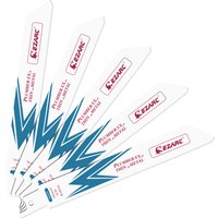 EZARC 5pcs 6Inch Reciprocating Saw Blades 18TPI Bi-Metal Cobalt R622PT for Thin Metal Cutting, Durable Sabre Saw Blades 150mm