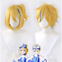 Rin Halloween wig Len Cosplay Complete Costumes hair for men party wig for women girl glasses
