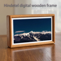 Hindetel wooden photo frames digital touch screen Play photos, music, videos, calendar, reminders