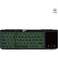 Foldable Bluetooth Keyboard With Touchpad Or Number Keyboard Wireless Rechargeable Folding Keyboard For Windows/iOS/Android/Mac