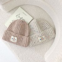 Colorful Woolen Knitted Hat for Children Pullover Cap Fashion Boys Girls Winter Crochet Bonnet Thicken Warm Baby Beanie 2-10Year