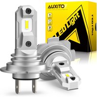 AUXITO 2x sans ventilateur H7 LED lumières 1:1 Mini taille lampe frontale sans fil 12000LM CSP puces LED H7 voiture phare LED ampoule 6500K blanc 12V