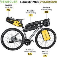 NEWBOLER Waterproof Bikepacking Bag Set Bicycle Travel Bag For Gravel Bike Road Bike Long-Distance Touring Cycling Accessories