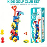 Kids Portable Golf Sport Toy Set,Outdoor Backyard Interactive Game Gift For Toddler Boys Girls 3+ Years Old