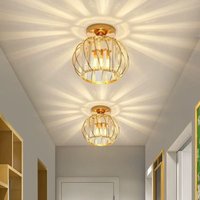 Modern minimalist luxury crystal E27 ceiling light for kitchen, dining room, corridor, dressing room, without light bulb